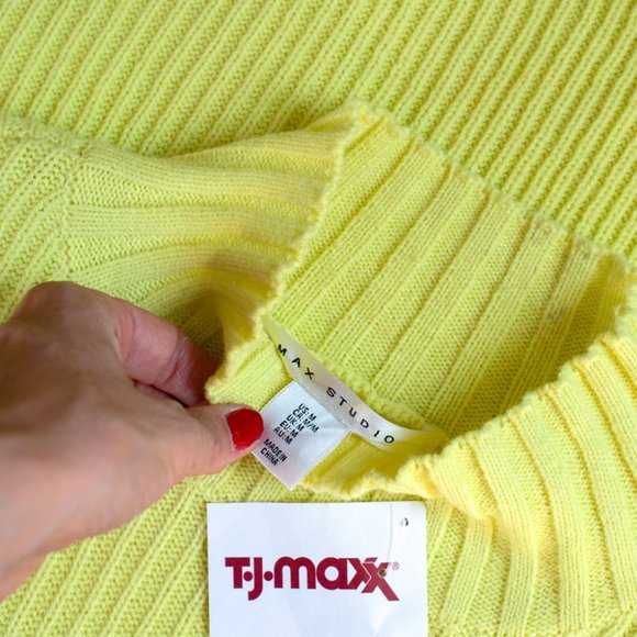 NEW Max Studio Lime Green Sweater - Picture 6 of 8